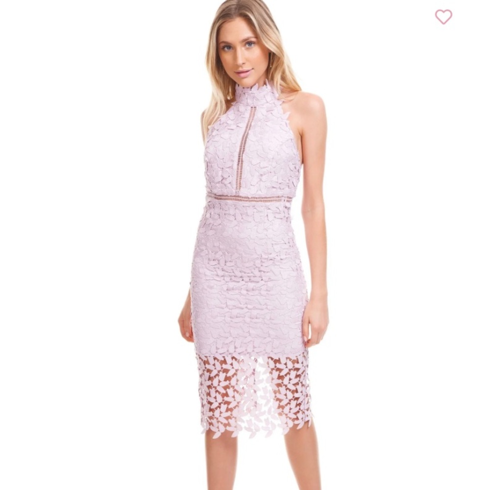 Bardot pink Lace Gemma Dress
